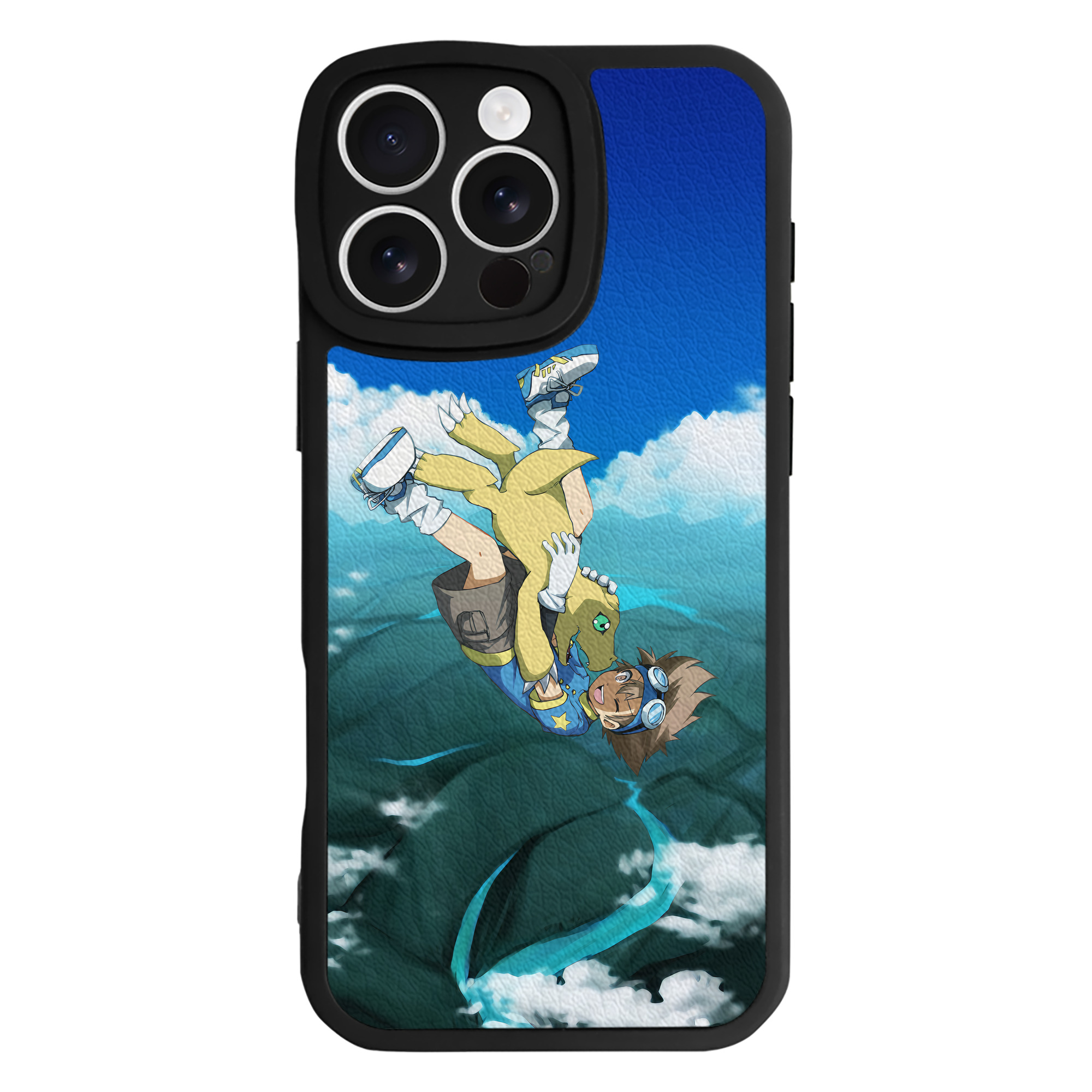 （画像用） Digimon デジタルモンスター/デジモン 【iPhone 16シリーズ対応】シリコンスマホケース（レザー調） 材質：シリコン